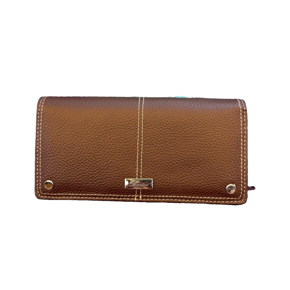 Buxton Westcott Genuine Leather large brown organizer wallet-NWOT